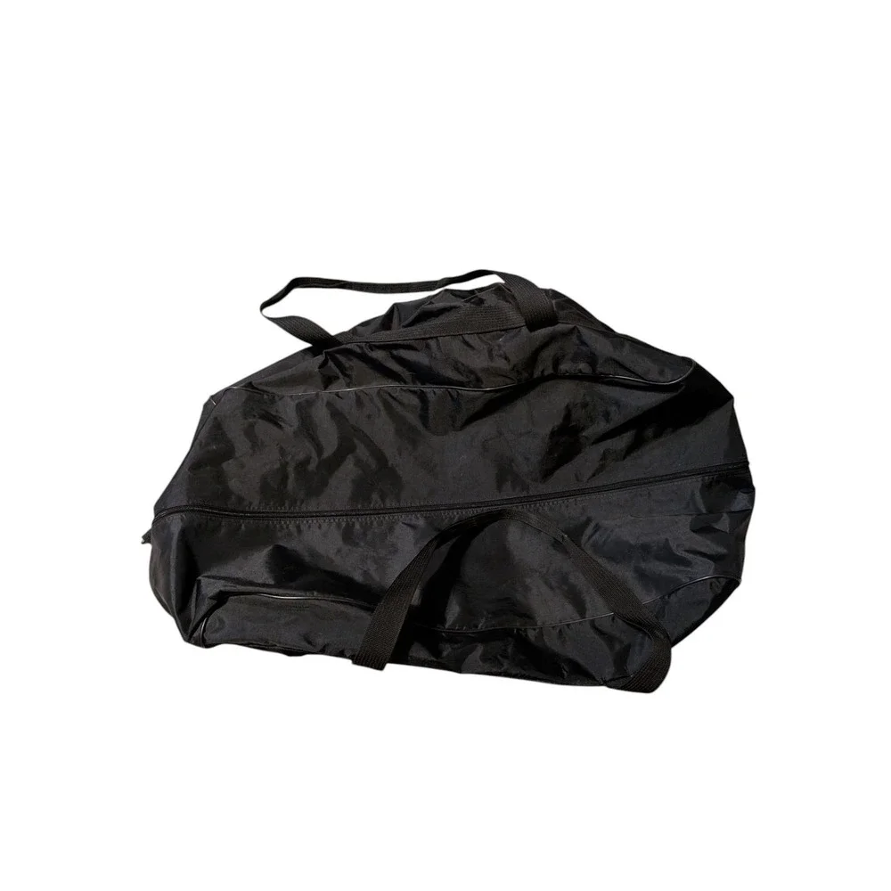 Vintage‎ Nike Duffel Bag 90s Nylon Black Red Swoosh Gym Travel Sports...
